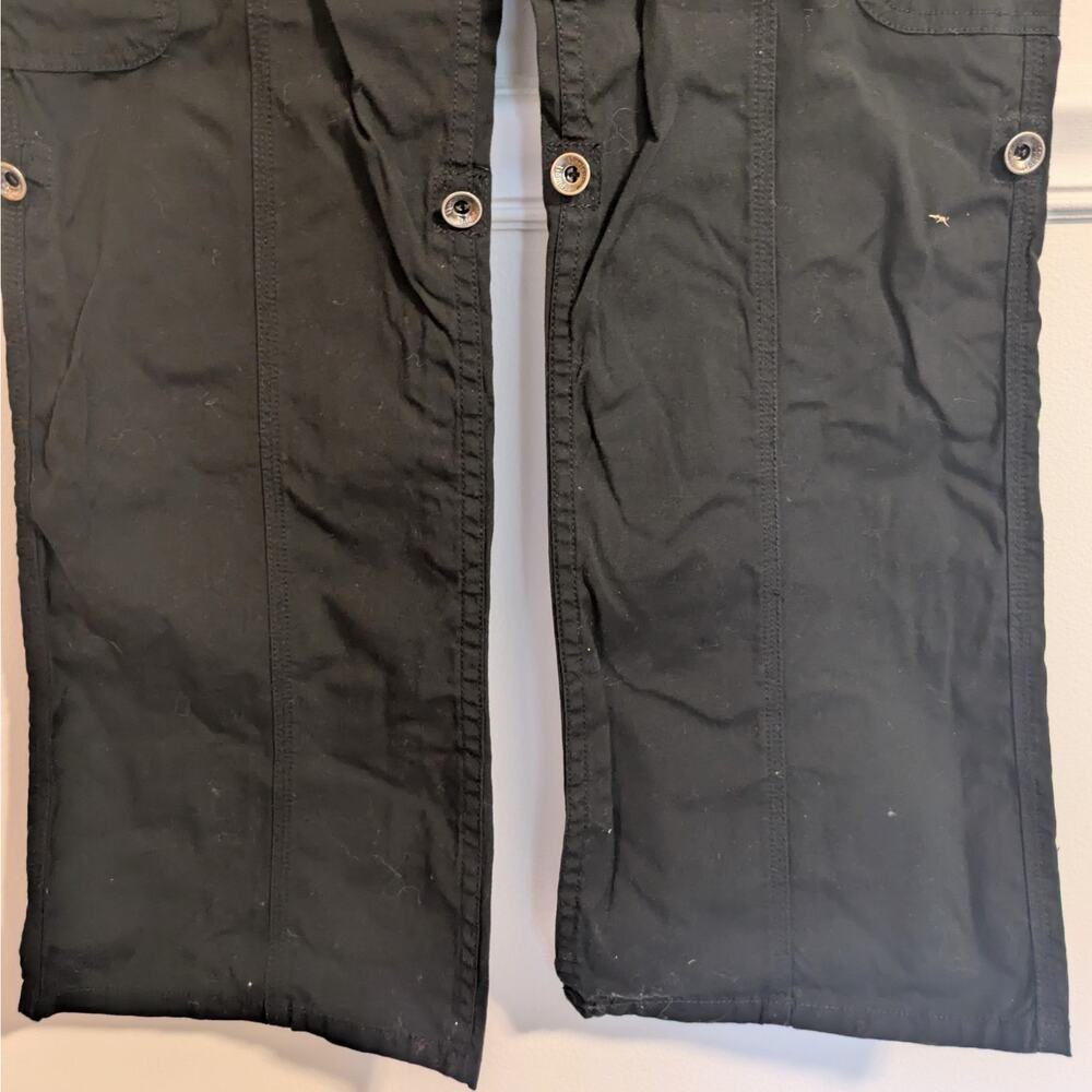 Harley-Davidson Pants Womens 6 Black Roll Up Relaxed Fit Motor Biker New - Picture 3 of 12